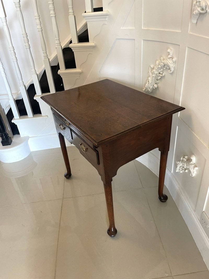 Antique George III Quality Oak Lowboy - Image 4